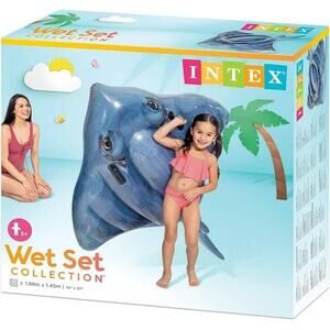 INTEX Inflatable Pool Float Realistic Stingray Ride-On 74 in x 57 Giant Float